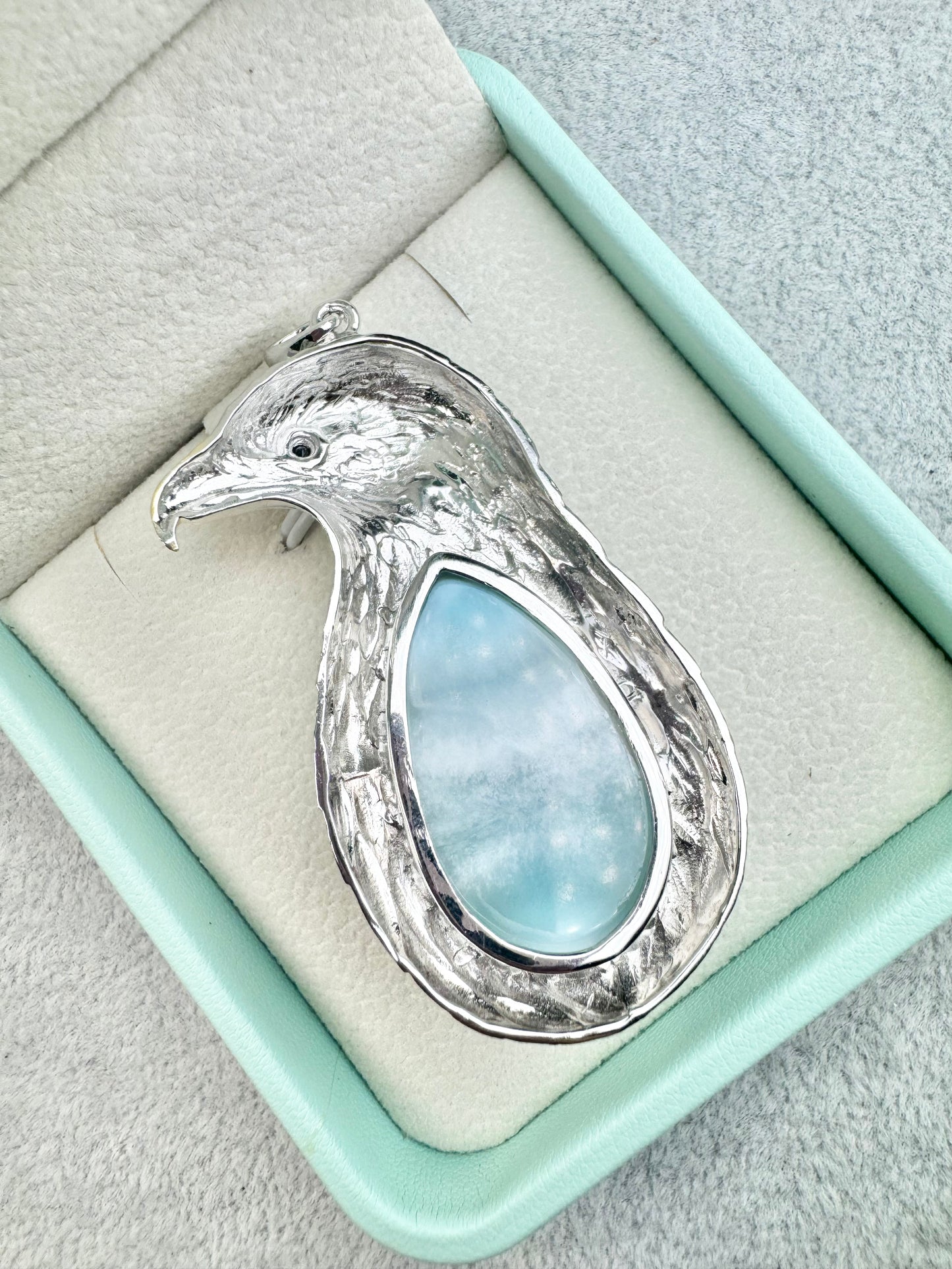 Darker BuleLarimar Eagal Shape S925 Pendant