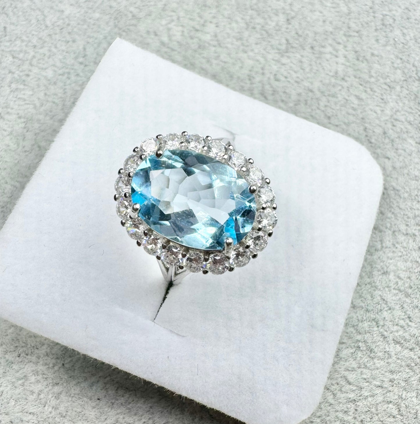 Natural Topaz Fashion S925 Adjustable Ring