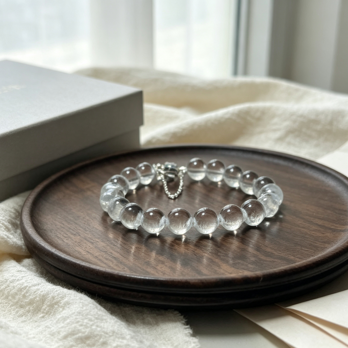 Natural Clear Quartz Stretch Bracelet