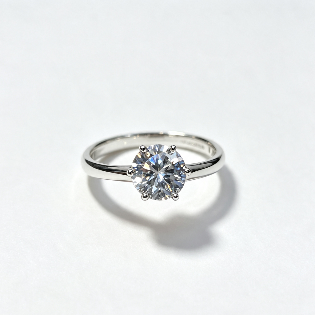 Classic 6-Prong Solitaire Crystal Ring