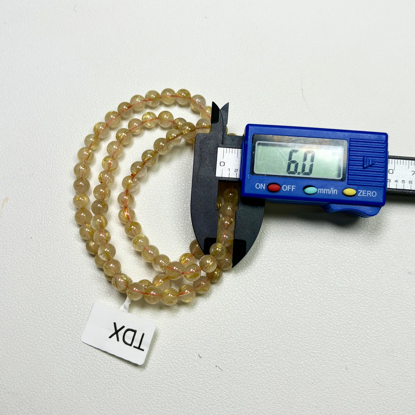 3 Layered 6mm Golden Rutilated Quartz Bracelets