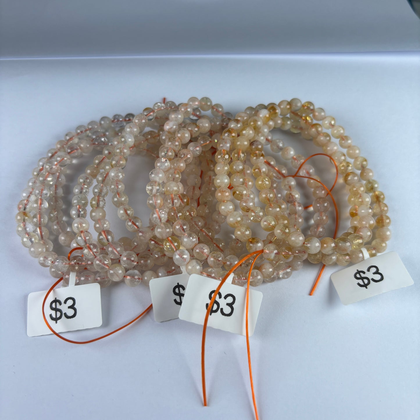 3-layered Natural Citrine Bracelets