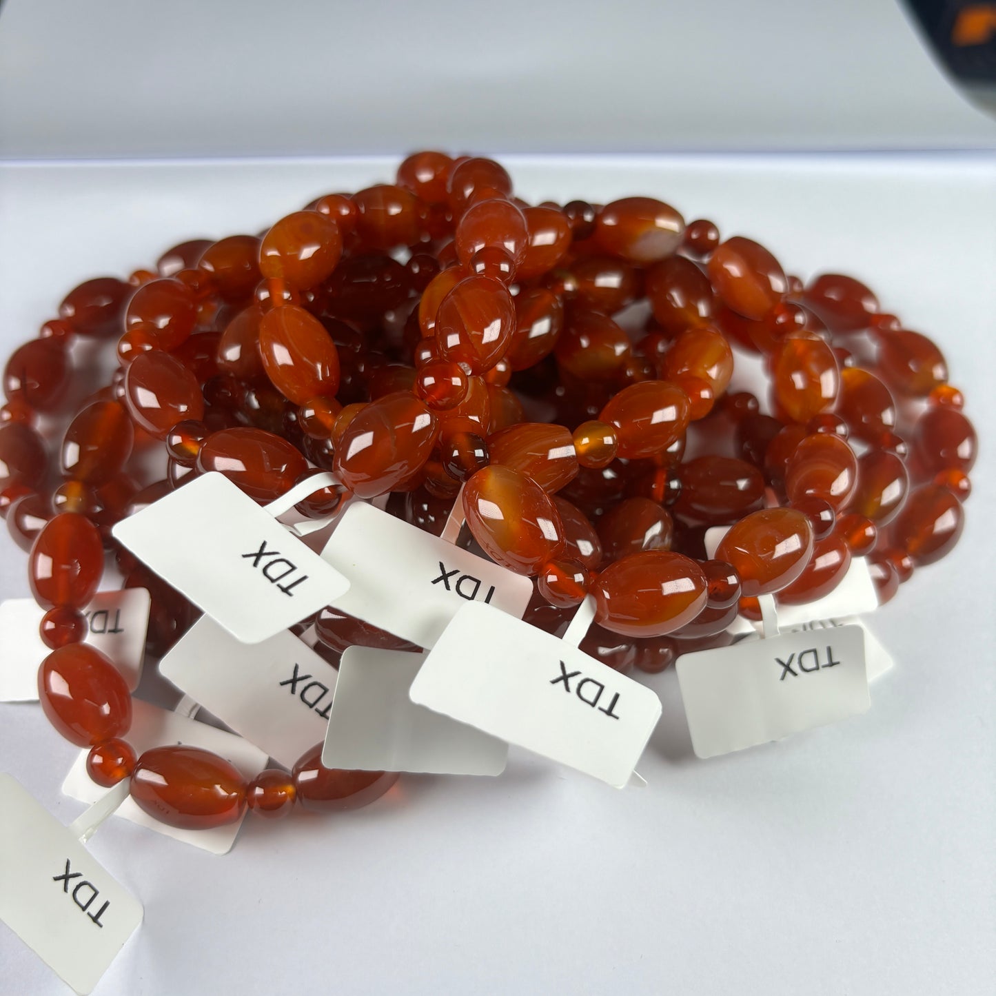 $2 Barrel Shape Orange Agate Bracelets