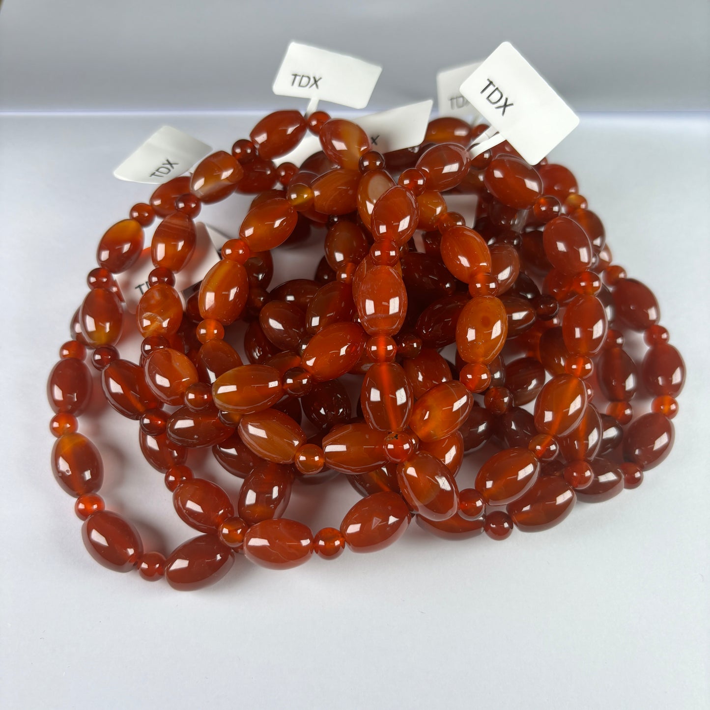 $2 Barrel Shape Orange Agate Bracelets
