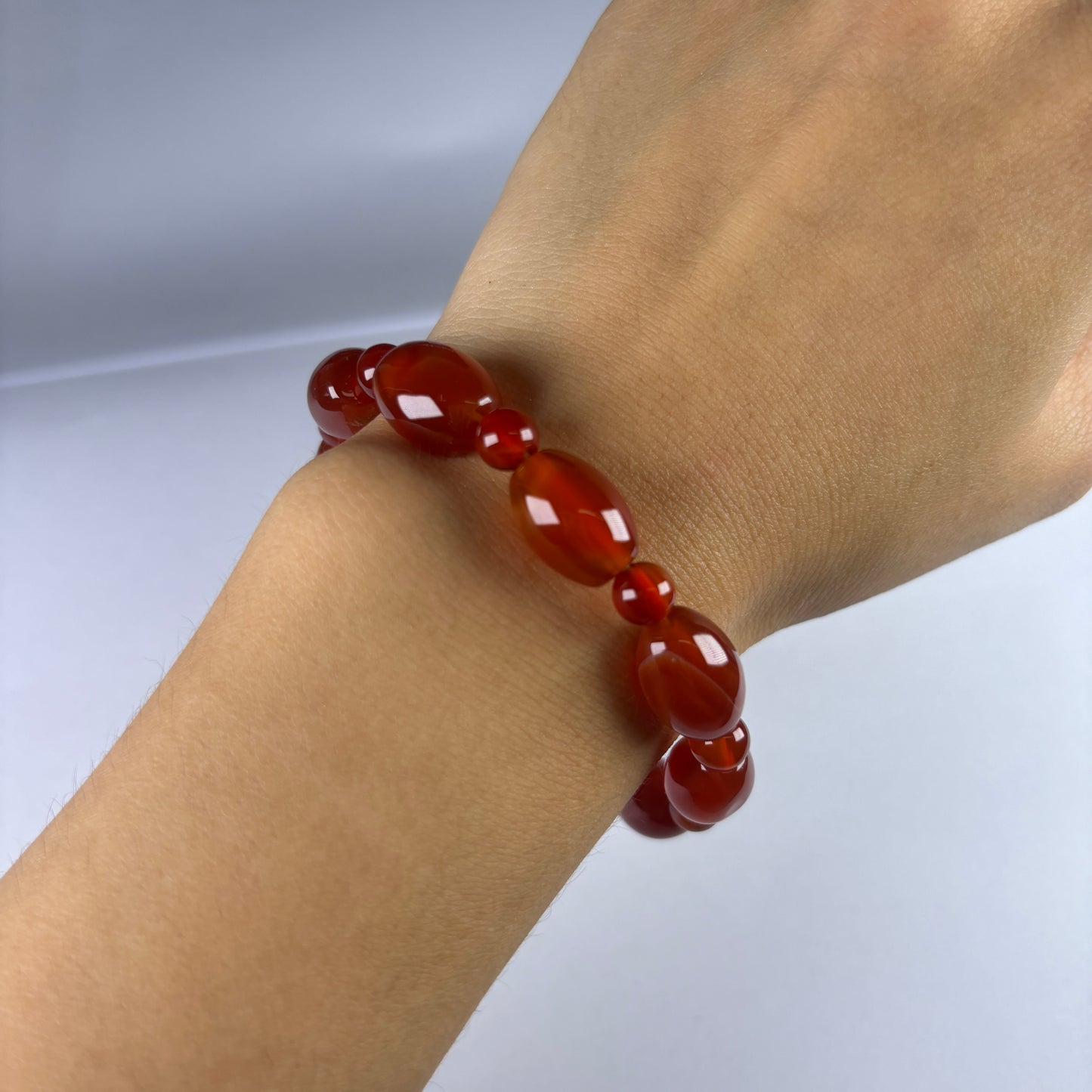 $2 Barrel Shape Orange Agate Bracelets