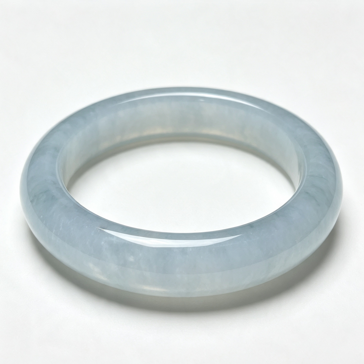 Natural Blue Ice Jade Bangle
