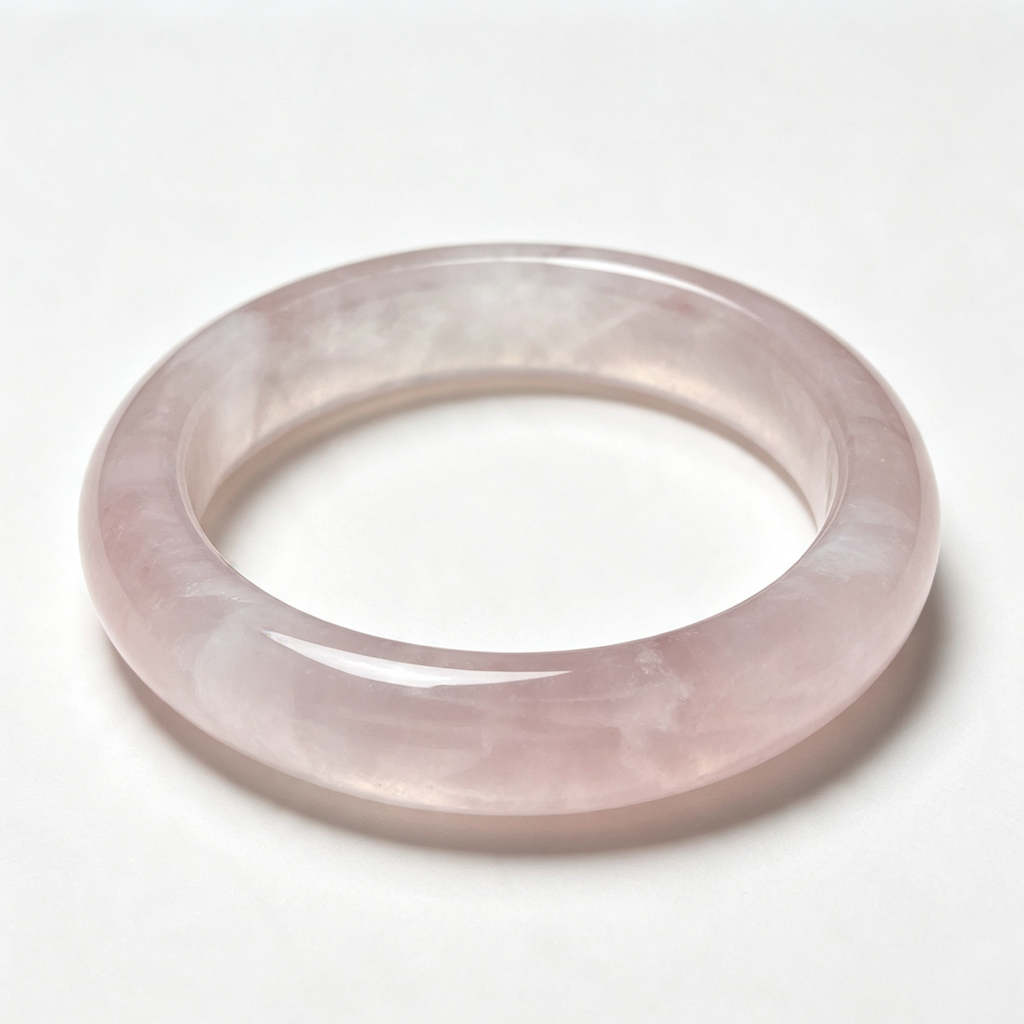 Natural Rose Quartz Bangle