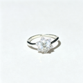 Flower‑Shaped Halo Engagement S925 Ring, Round‑Cut Simulated Diamond Promise Ring, Silver‑Tone Floral Bridal Wedding Jewelry