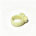 Natural Jadeite Carved Pixiu Ring, Hand‑Carved Pi‑Yao Solid Jade Band Ring