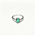 Opal Oval Cabochon Prong‑Set Adjustable Open Ring