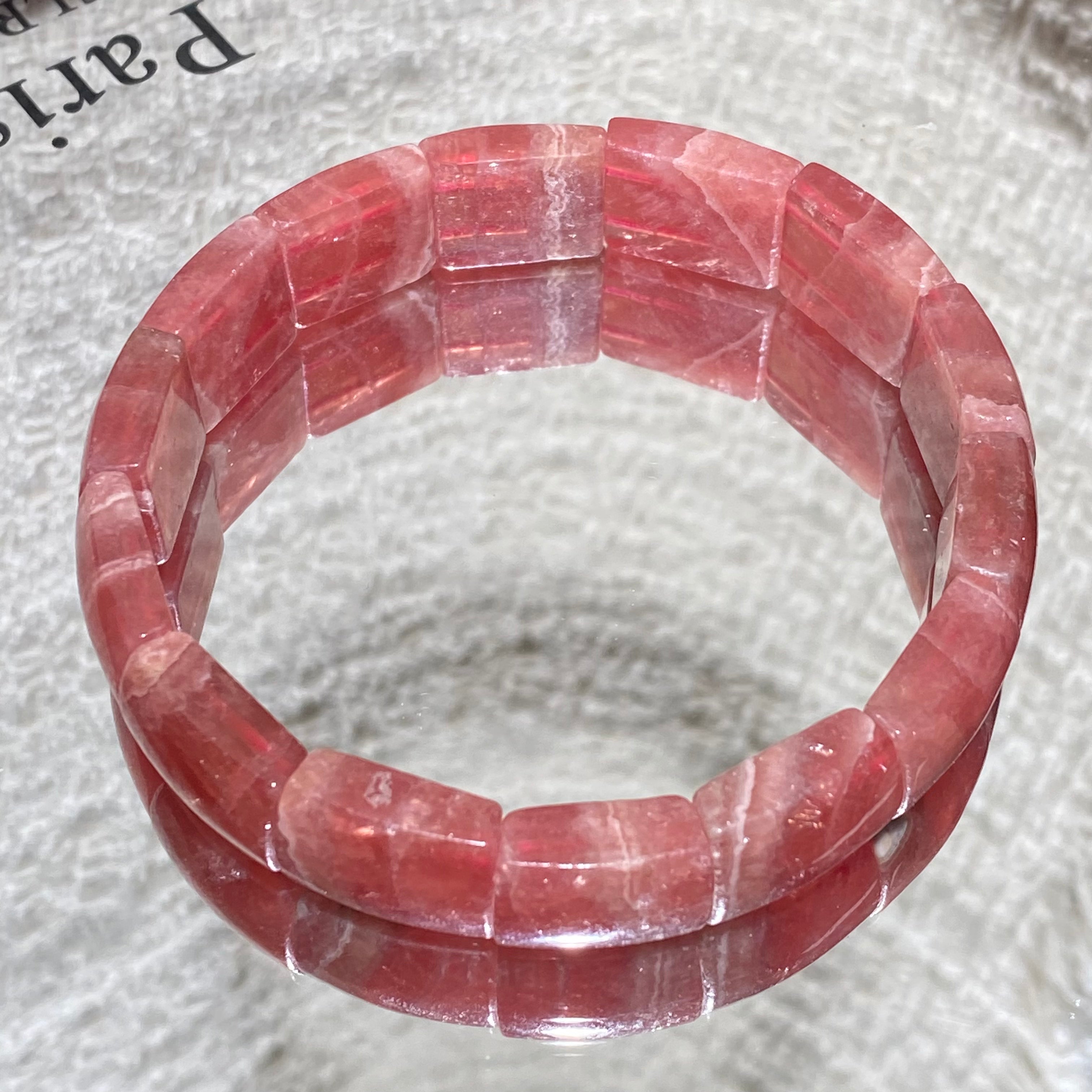 Rhodochrosite Soft Bangle 15-18cm