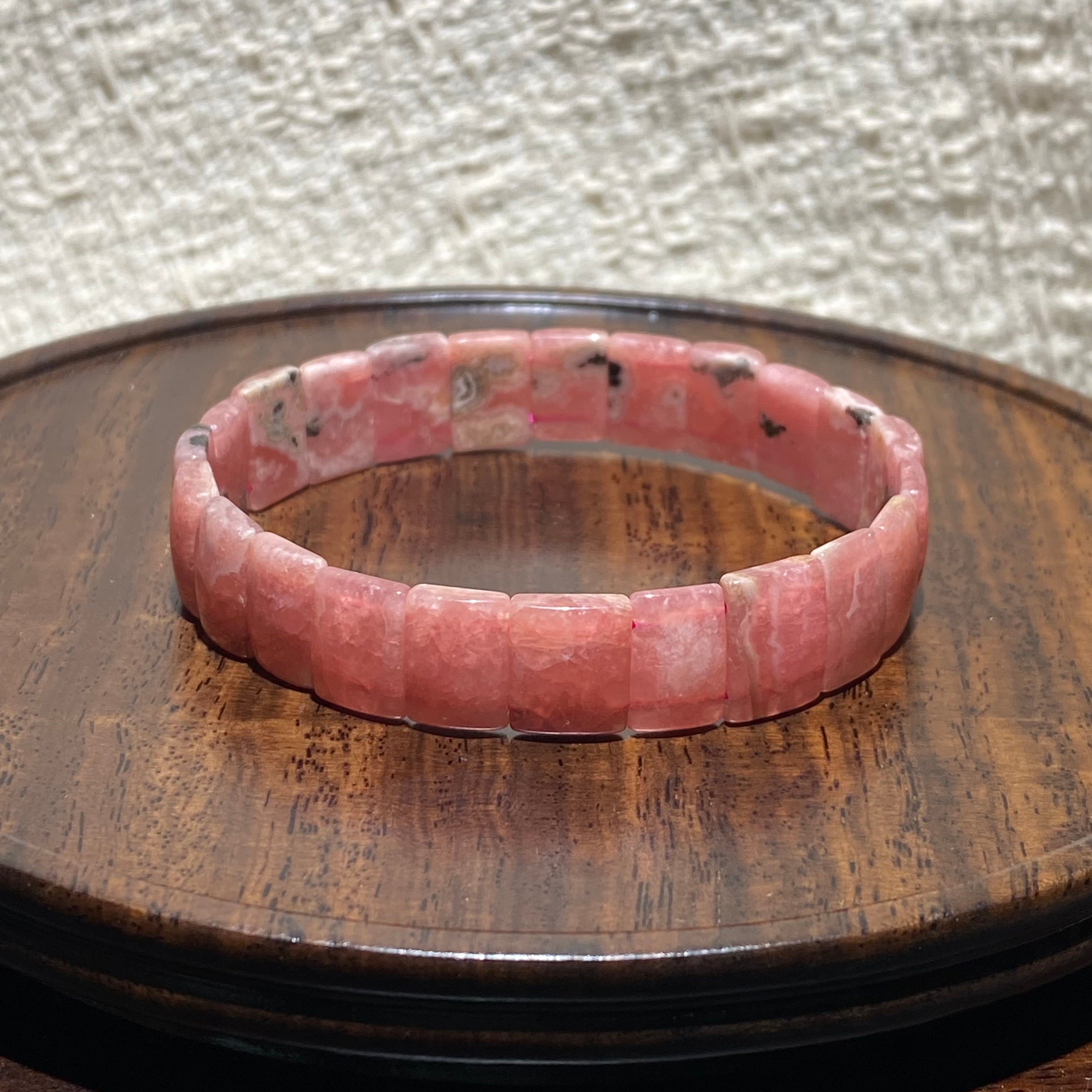 Natural Rhodochrosite Soft bangle : The Romantic Guardian of the "Inca Rose"