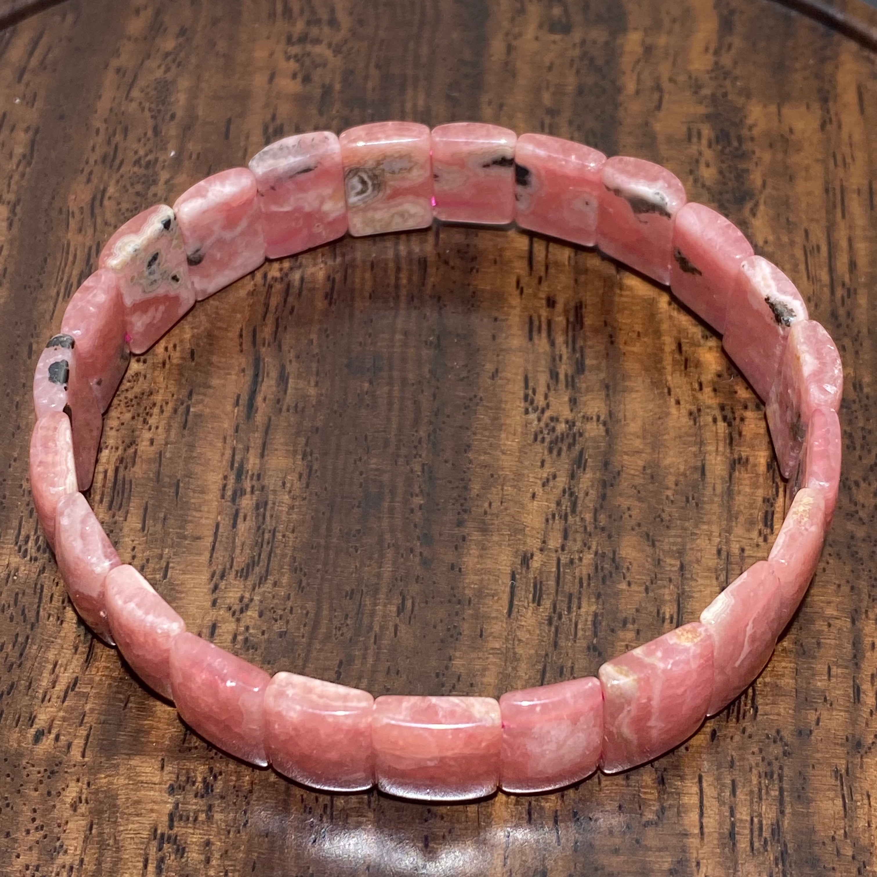 Natural Rhodochrosite Soft bangle : The Romantic Guardian of the "Inca Rose"