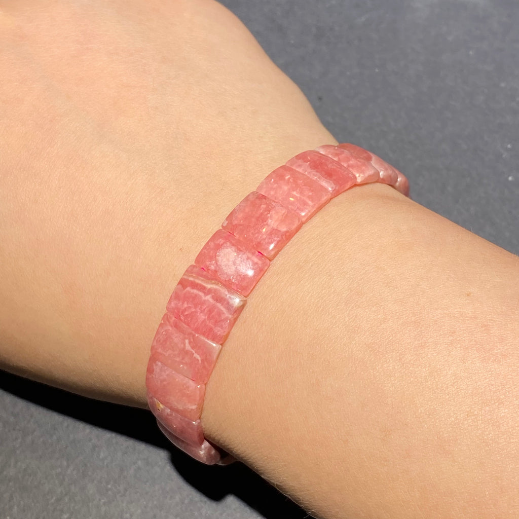 Natural Rhodochrosite Soft bangle : The Romantic Guardian of the "Inca Rose"