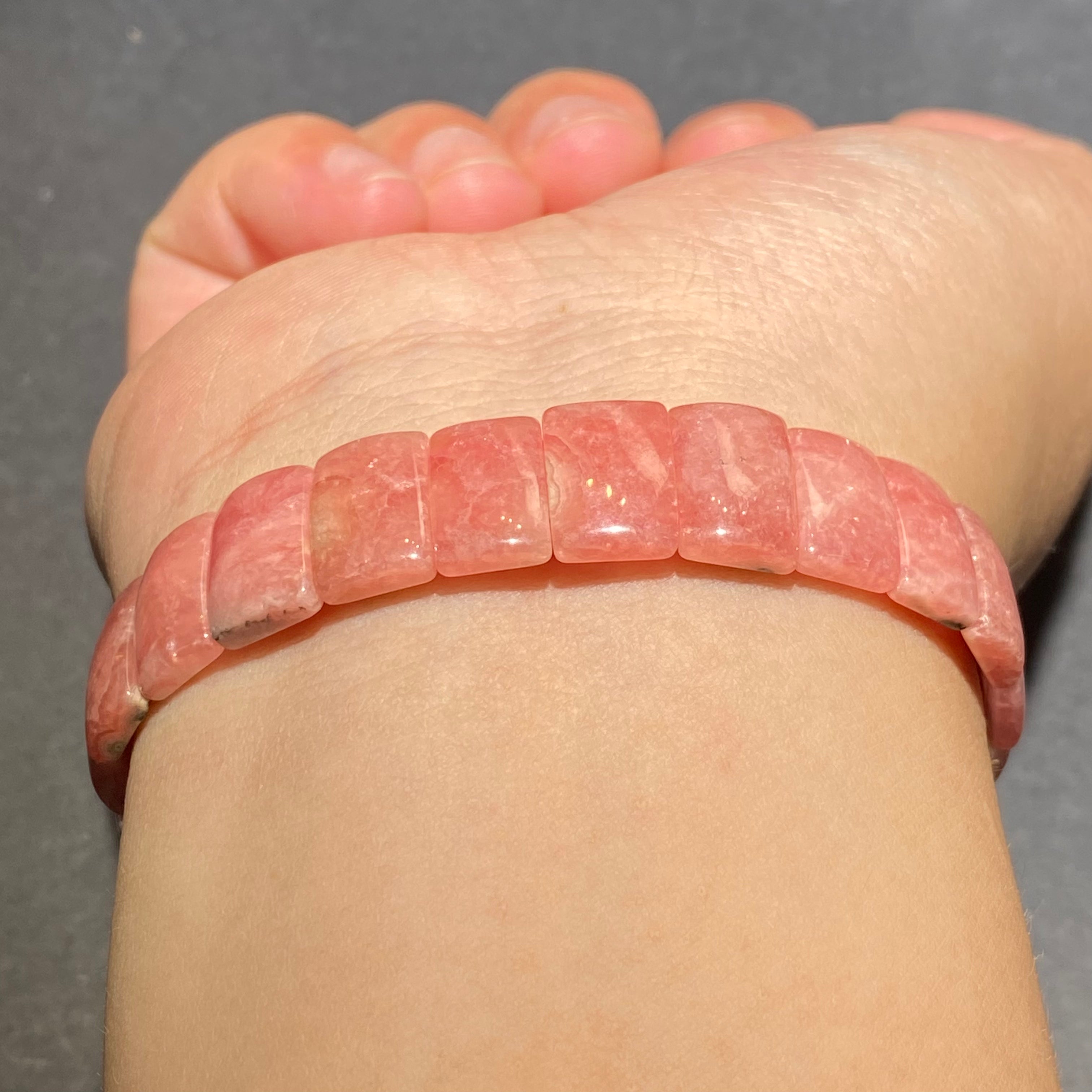 Rhodochrosite Soft Bangle 15-18cm