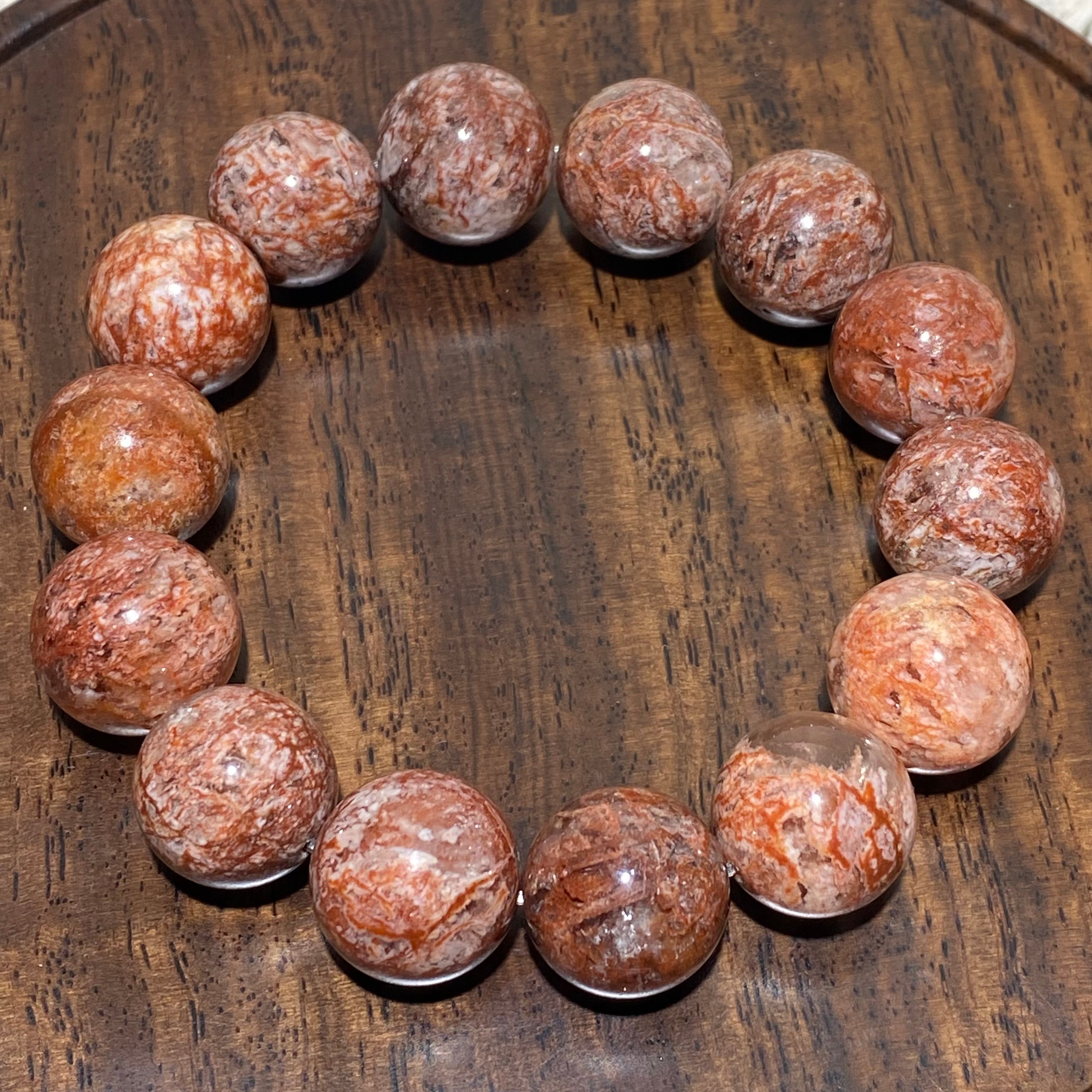 Natural Red Garden Quartz  Bracelet 16mm-16.5mm