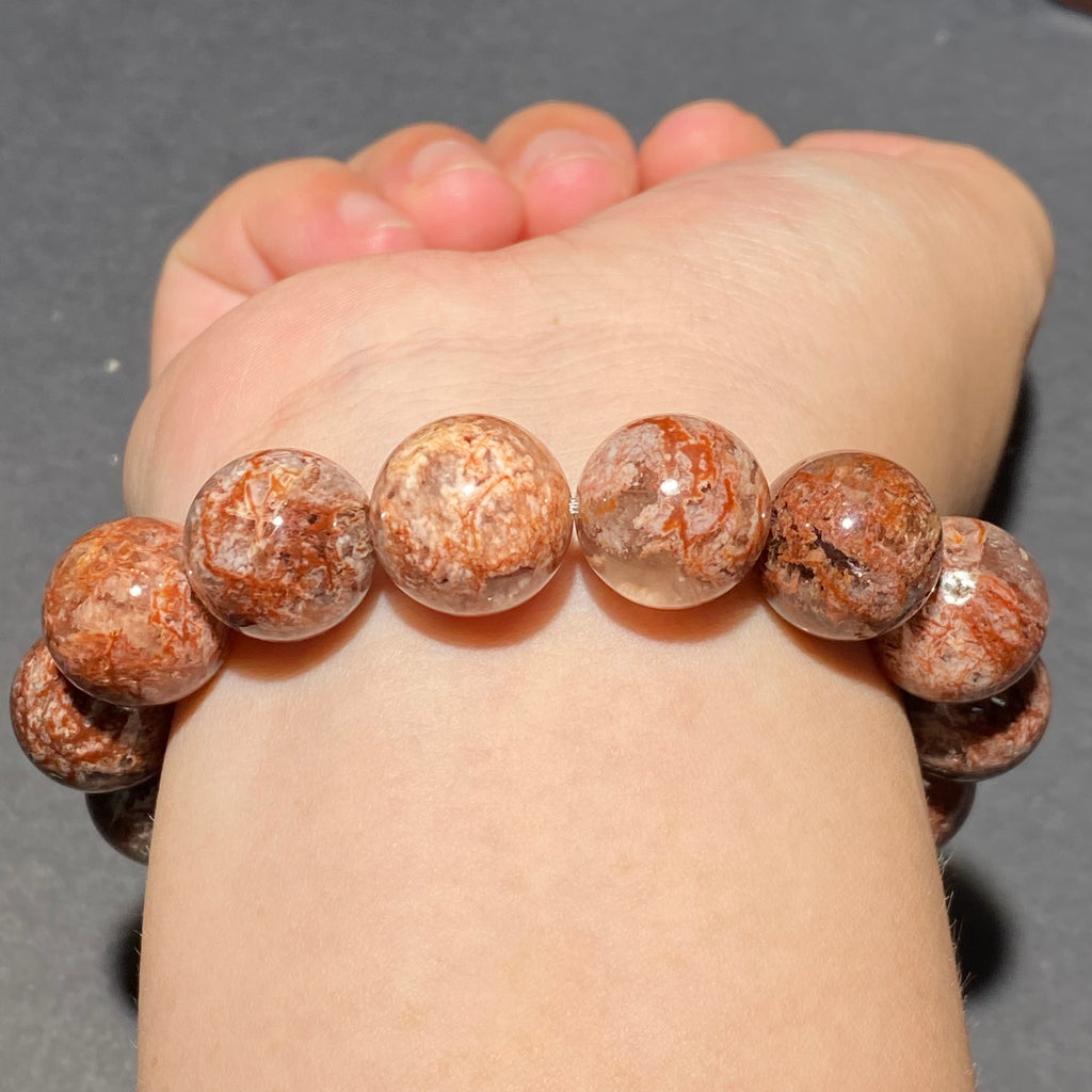 Natural Red Garden Quartz  Bracelet 16mm-16.5mm