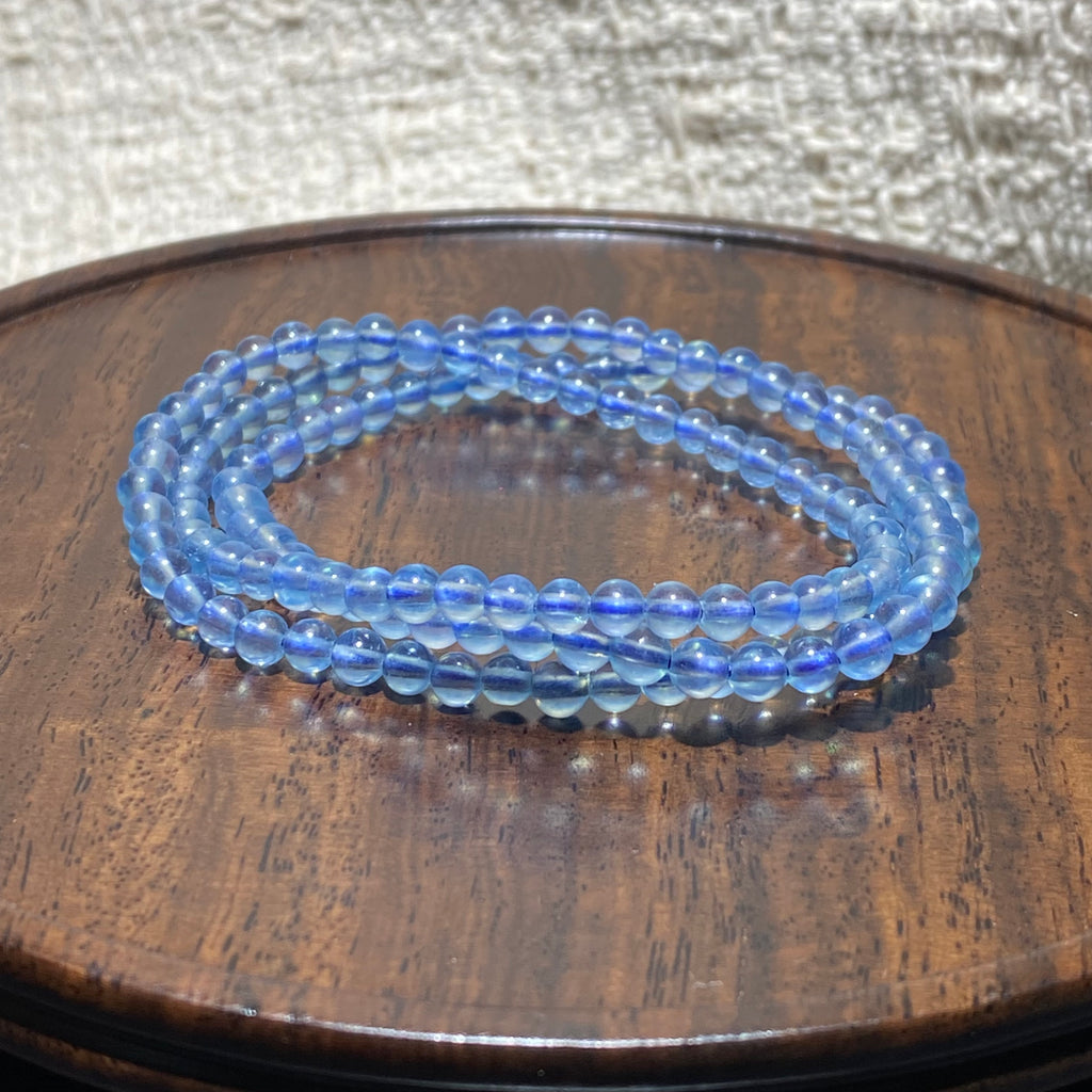 Natural Aquamarine Bracelet Three laps