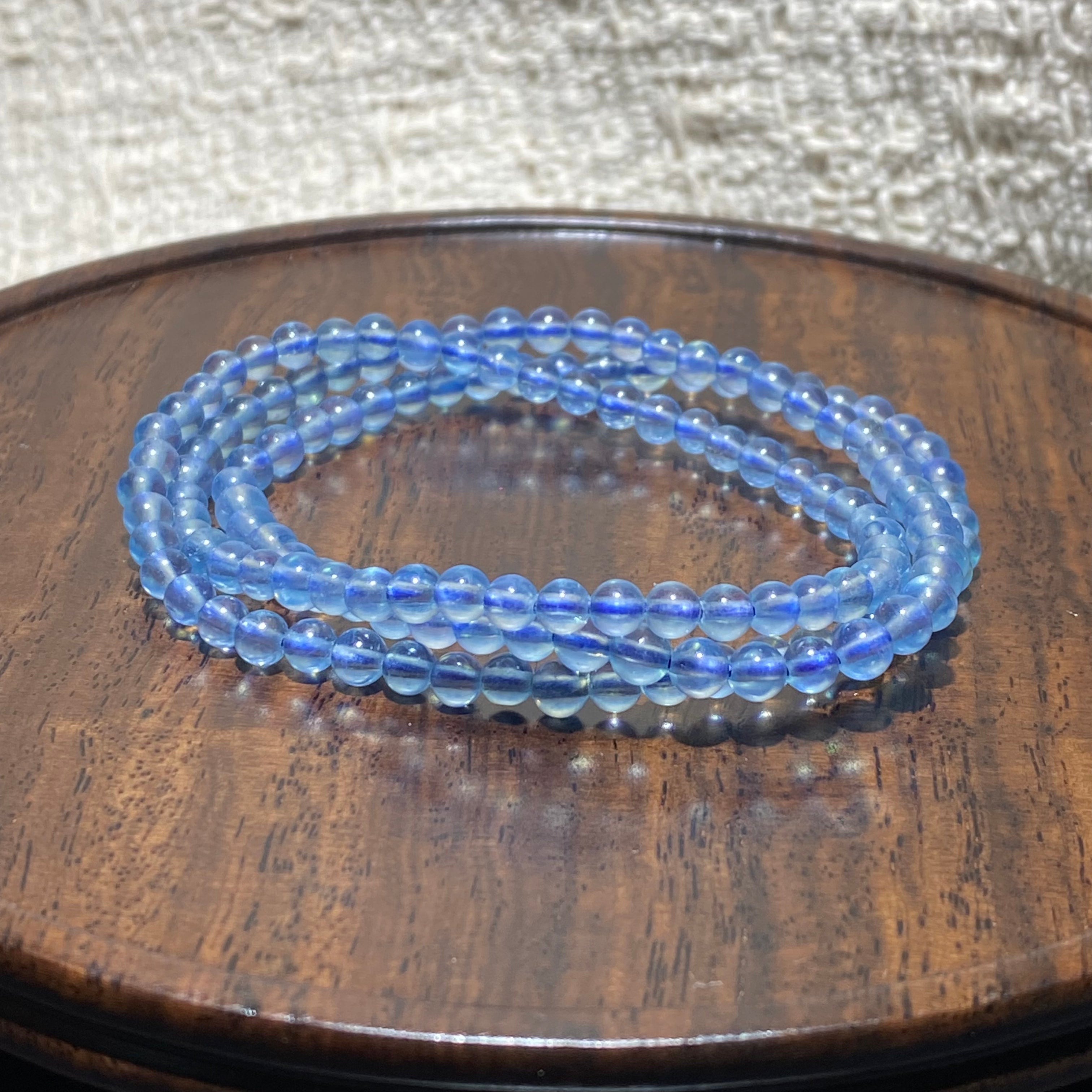 Natural Aquamarine Bracelet Three laps