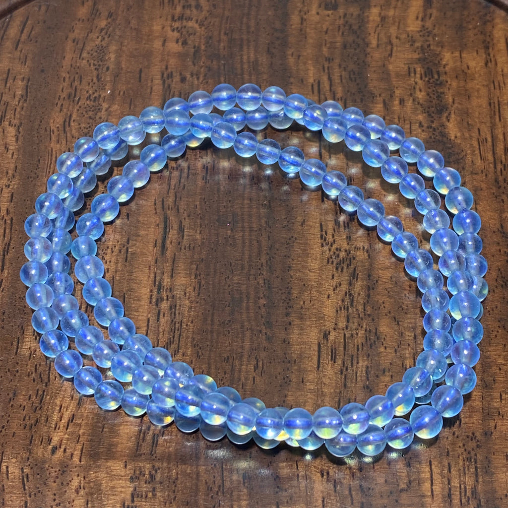 Natural Aquamarine Bracelet Three laps