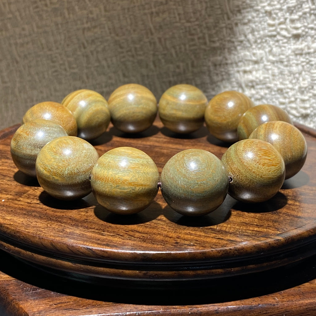 Natural Green Sandalwood Beaded Bracelet