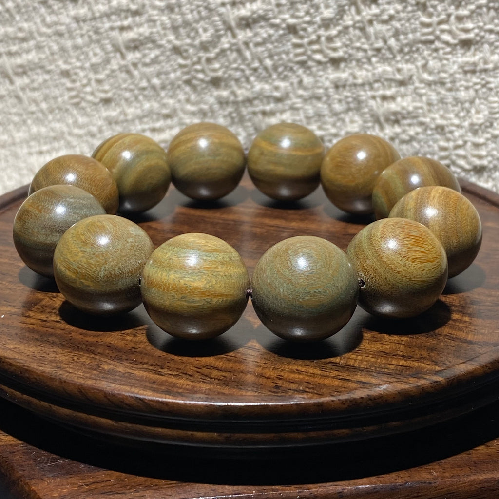 Natural Green Sandalwood Beaded Bracelet