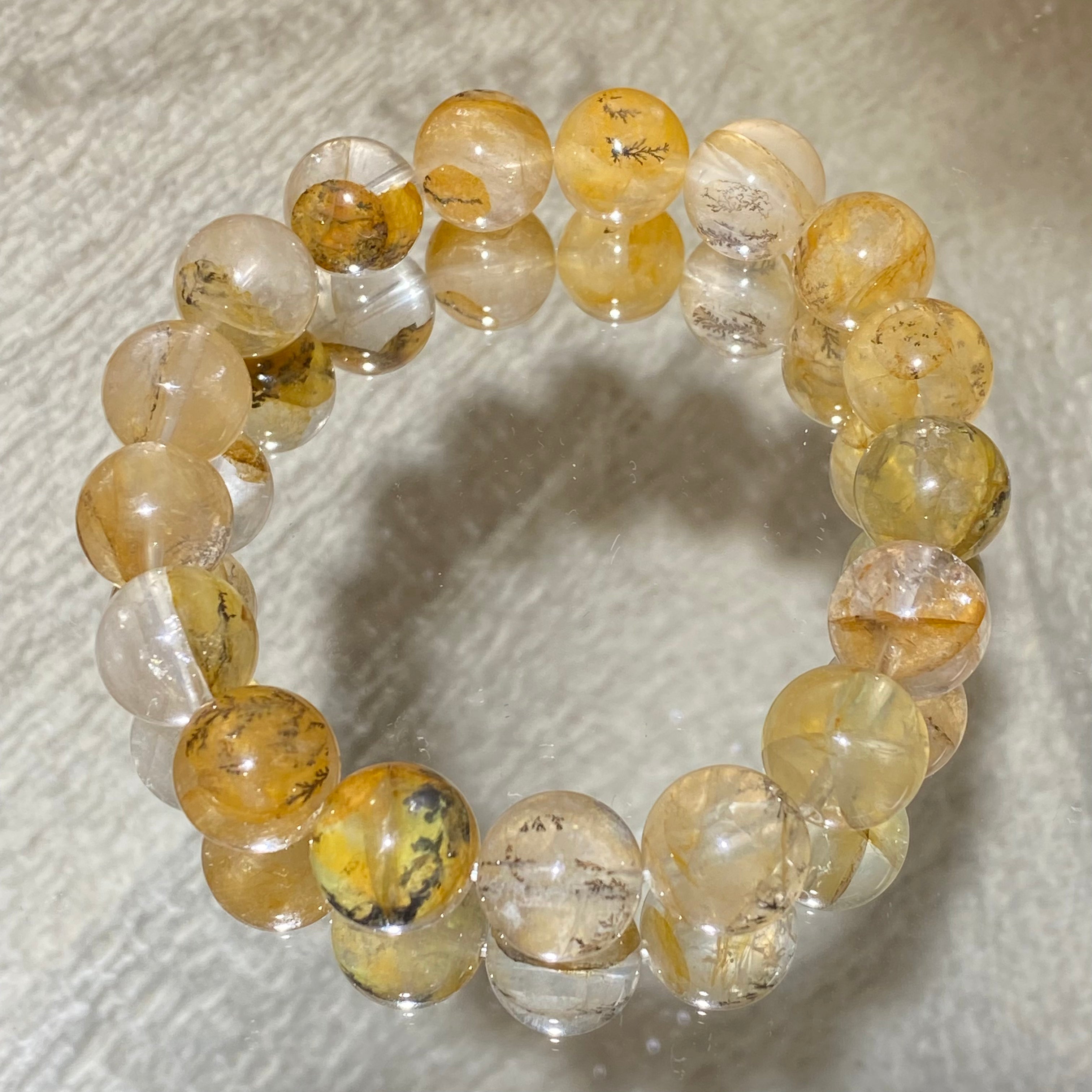 Natural Dendritic Quartz Bracelet 16-17cm