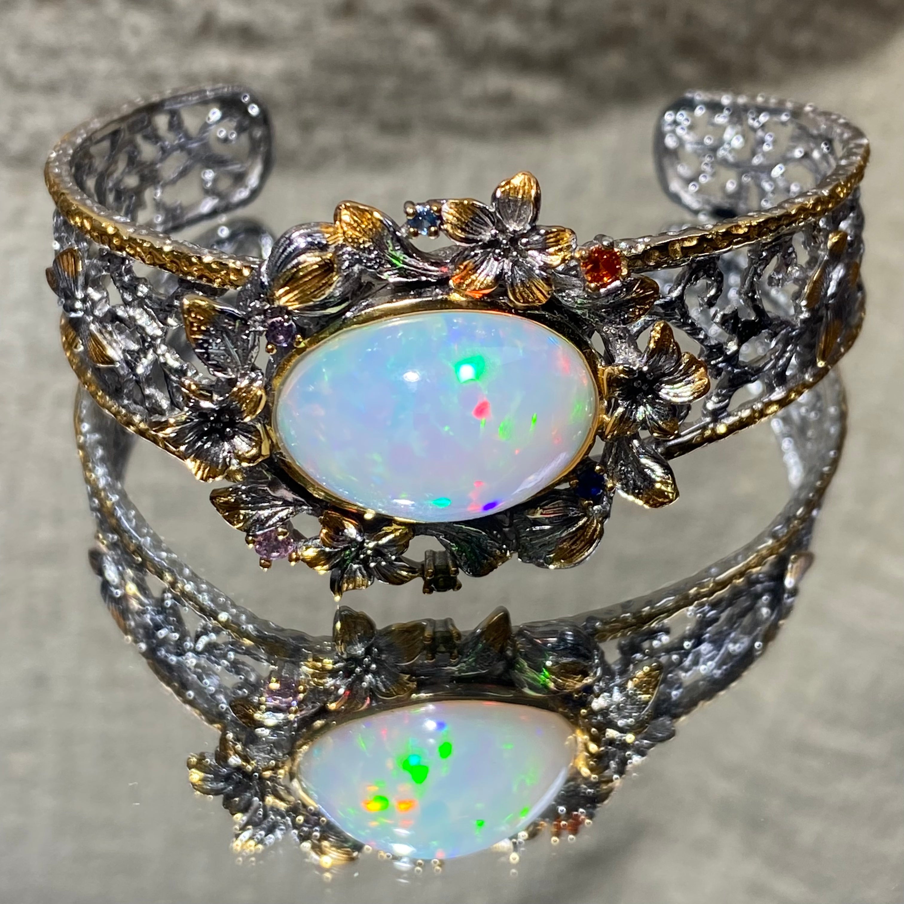 Natural Opal S925 bangle
