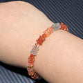 Natural Hand-Carved Sunstone Bracelet 15-16cm