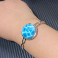 Natural Larimar s925 bangle