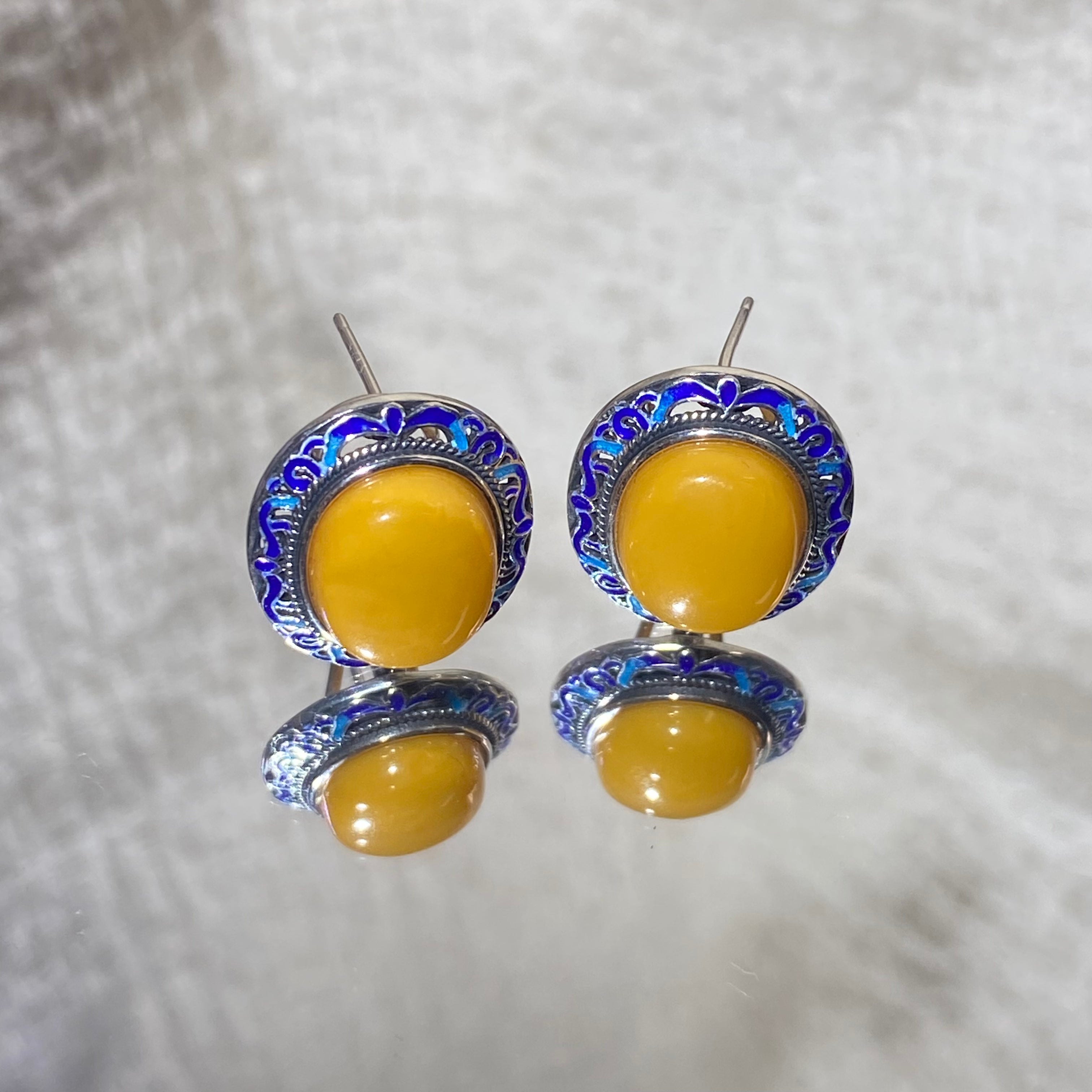 Amber Stud Earrings