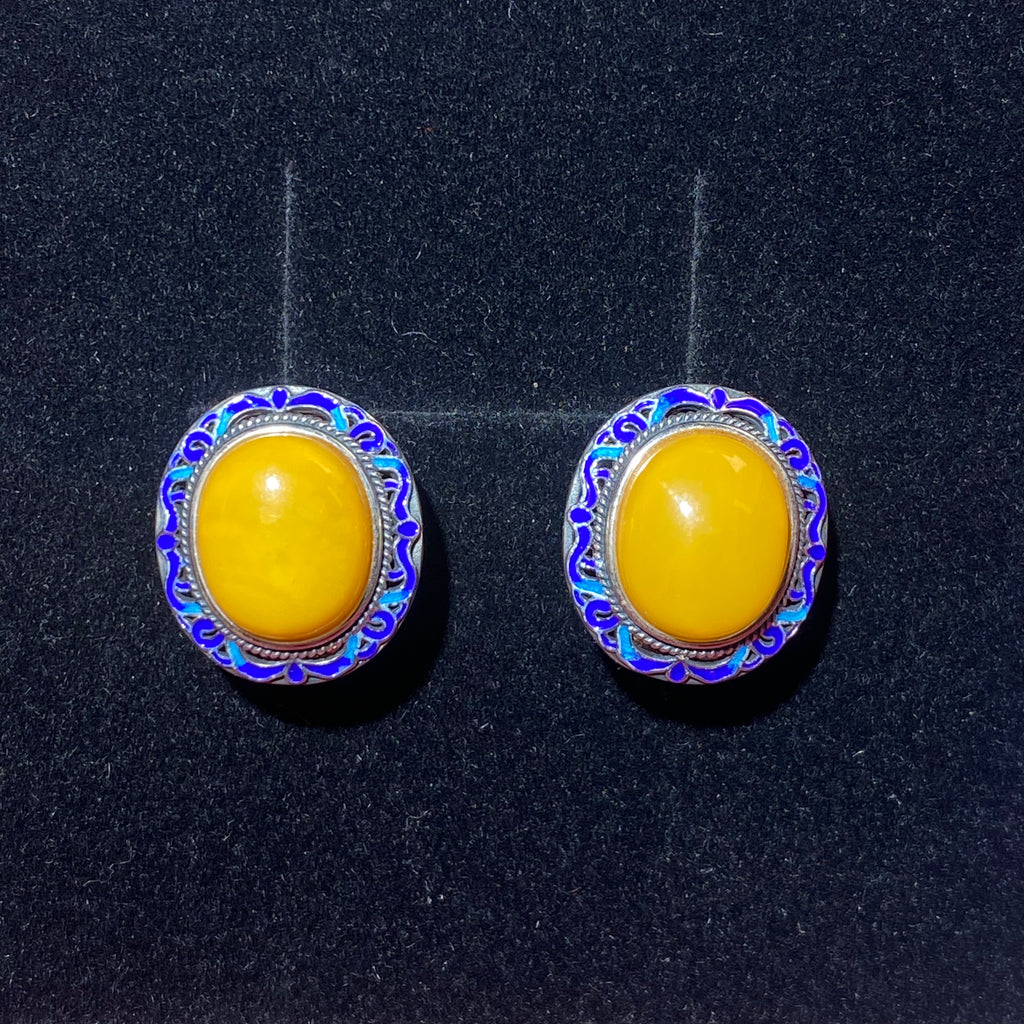 Amber Stud Earrings
