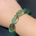 Green Fluorite Faceted Tumbled Beaded Bracelet