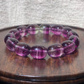 Natural Purple Green Fluorite Barrel Bead Stretch Bracelet, Fits 16cm Wrist