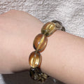 Citrine Tumbled Barrel Beaded Bracelet