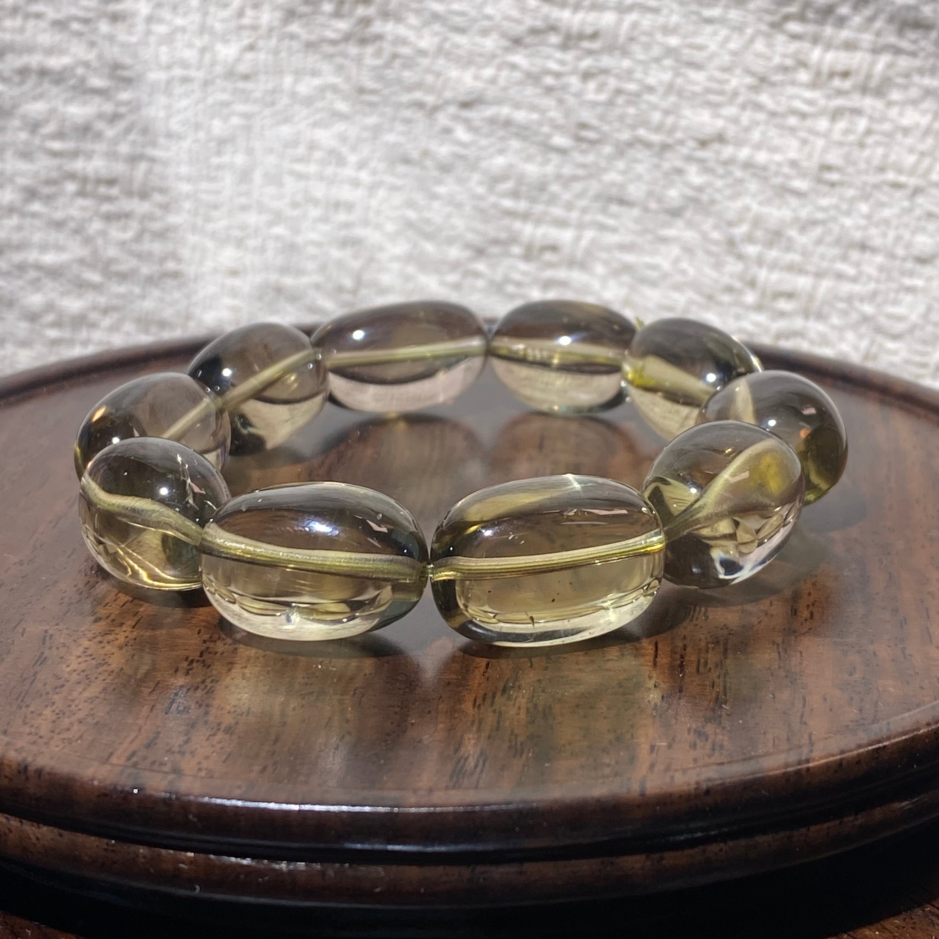 Citrine Tumbled Barrel Beaded Bracelet