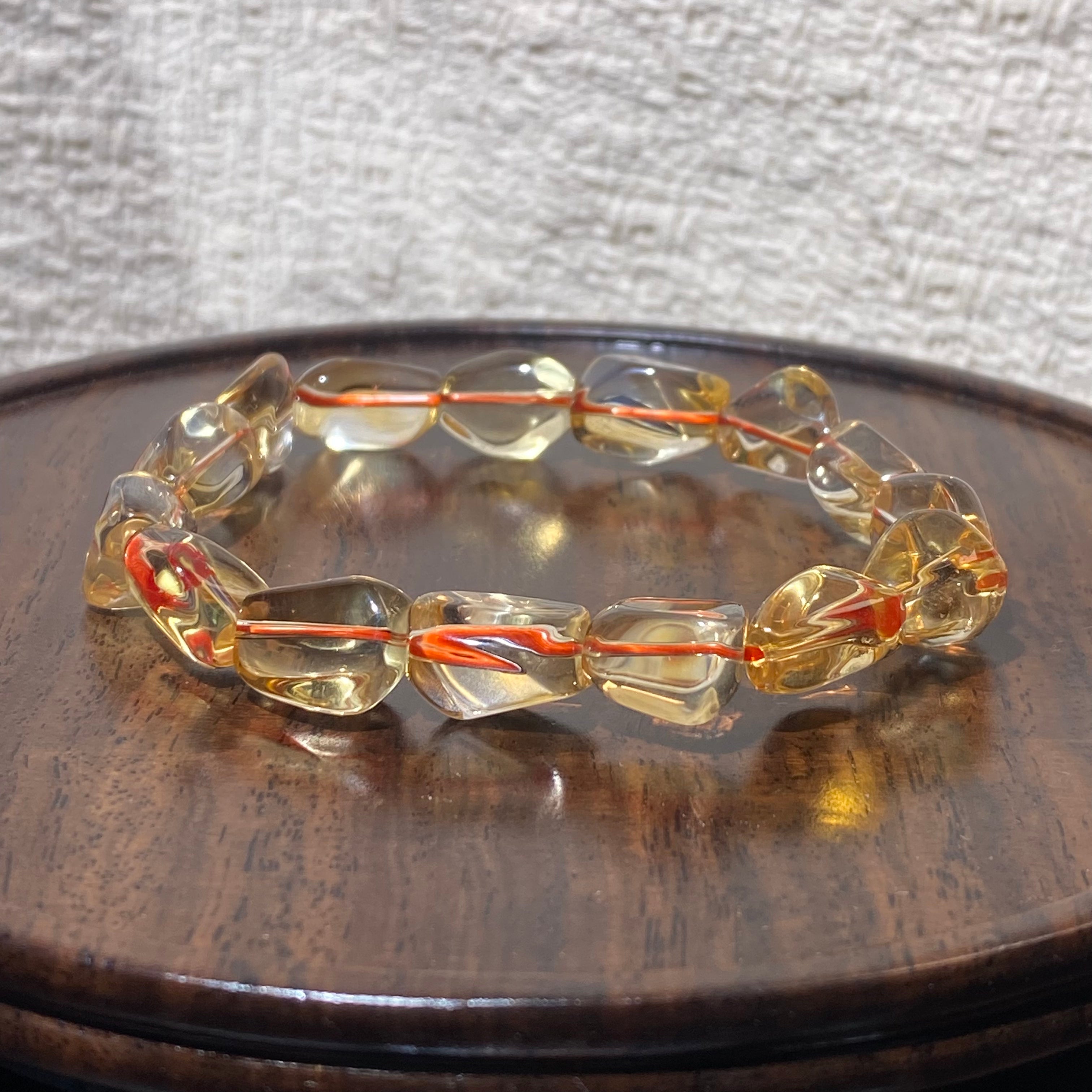 Natural Citrine Freeform Beaded Bracelet