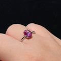 Oval Pink Moissanite S925 Ring - Delicate Glamour 💖