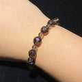9mm+Natural Faceted Ice Obsidian Stretch Bead Bracelet Transparent smoky ice obsidian powerful protection crystal bracelet