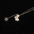 Cute Pony Horse Y-Shape Tassel Adjustable Thin S925 Sterling Silver Layering Necklace For Women