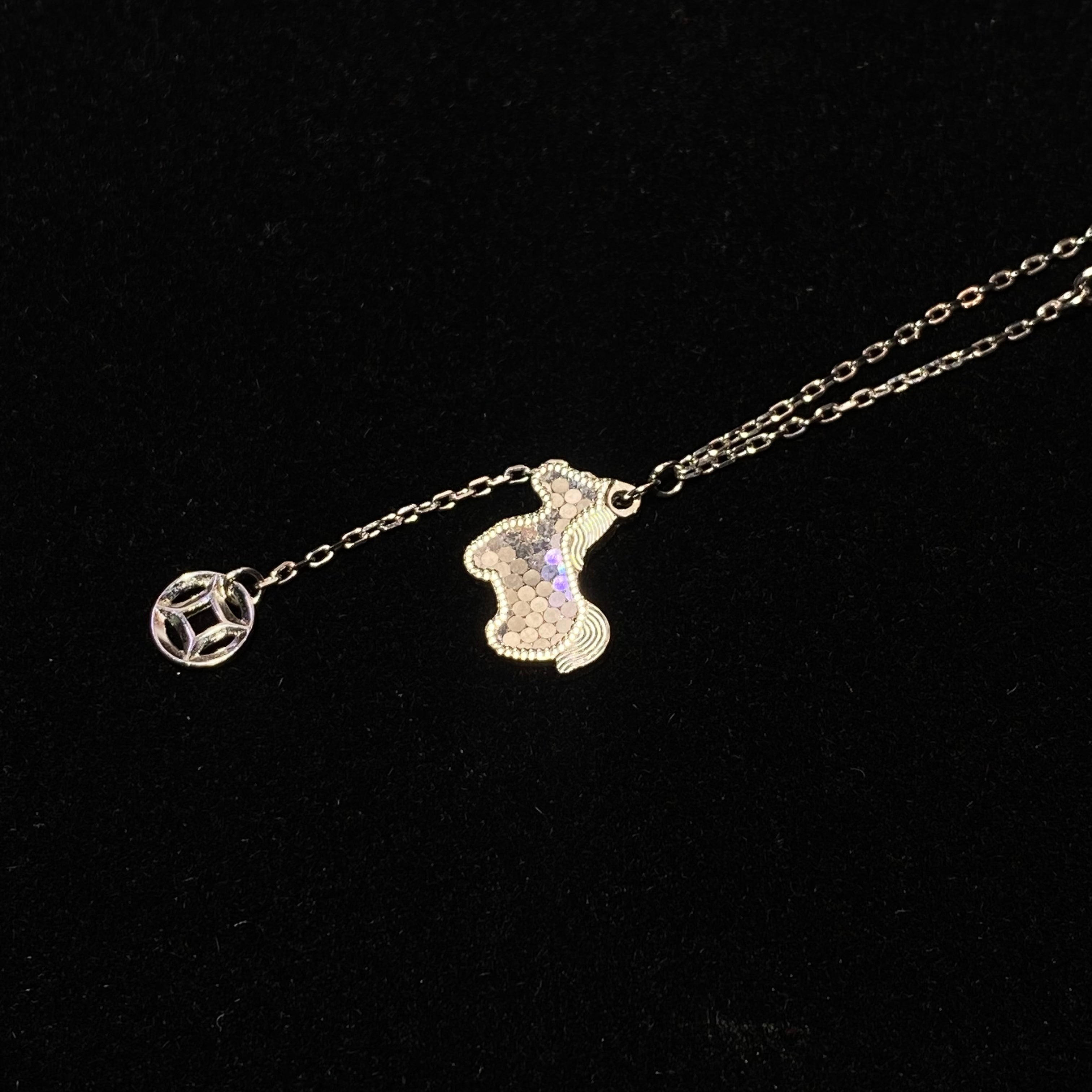 Cute Pony Horse Y-Shape Tassel Adjustable Thin S925 Sterling Silver Layering Necklace For Women