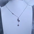 Cute Pony Horse Y-Shape Tassel Adjustable Thin S925 Sterling Silver Layering Necklace For Women