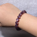 Purple Mica Lepidolite Round Bead Bracelet 9.3mm