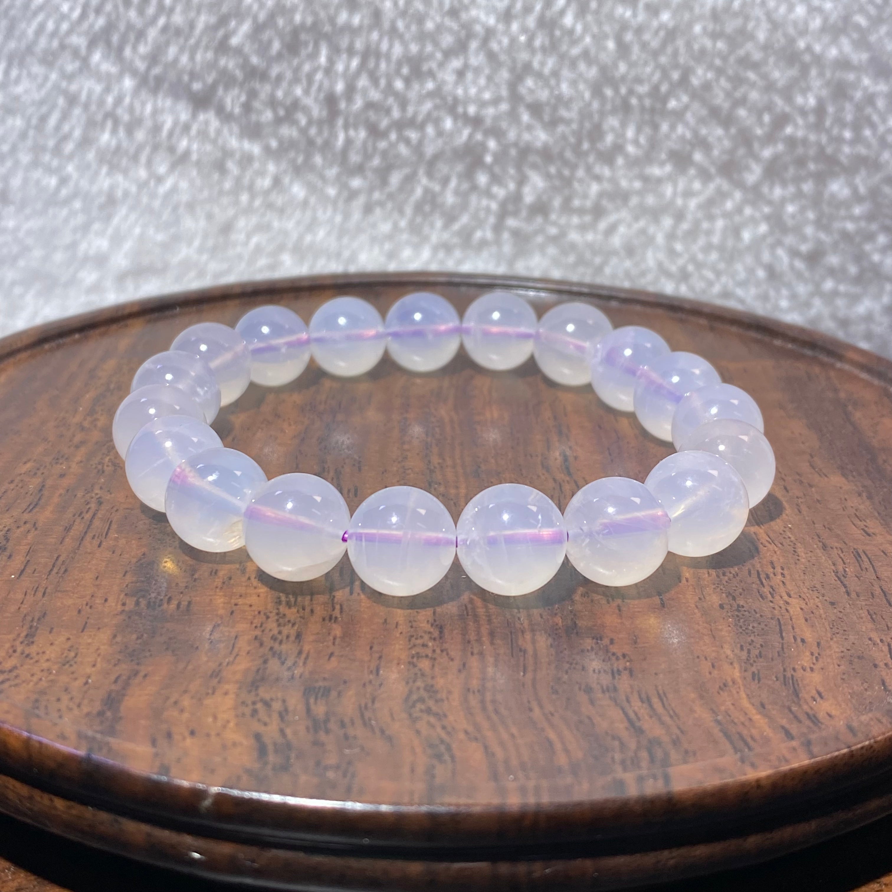 Natural Lavender Purple Jade Quartz Bracelet 10.5mm