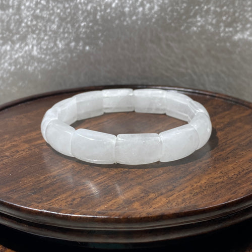 Clear Quartz Bamboo Joint Soft Bangle