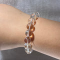 Gold Fish Rutile Clear Quartz Bracelet 10.5mm