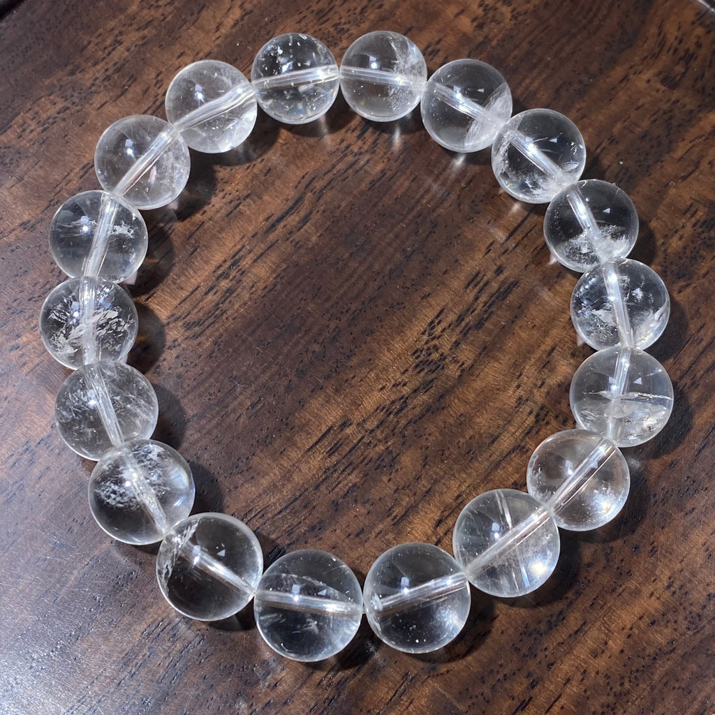 Clear Quartz Round Bead Bracelet 11.5mm