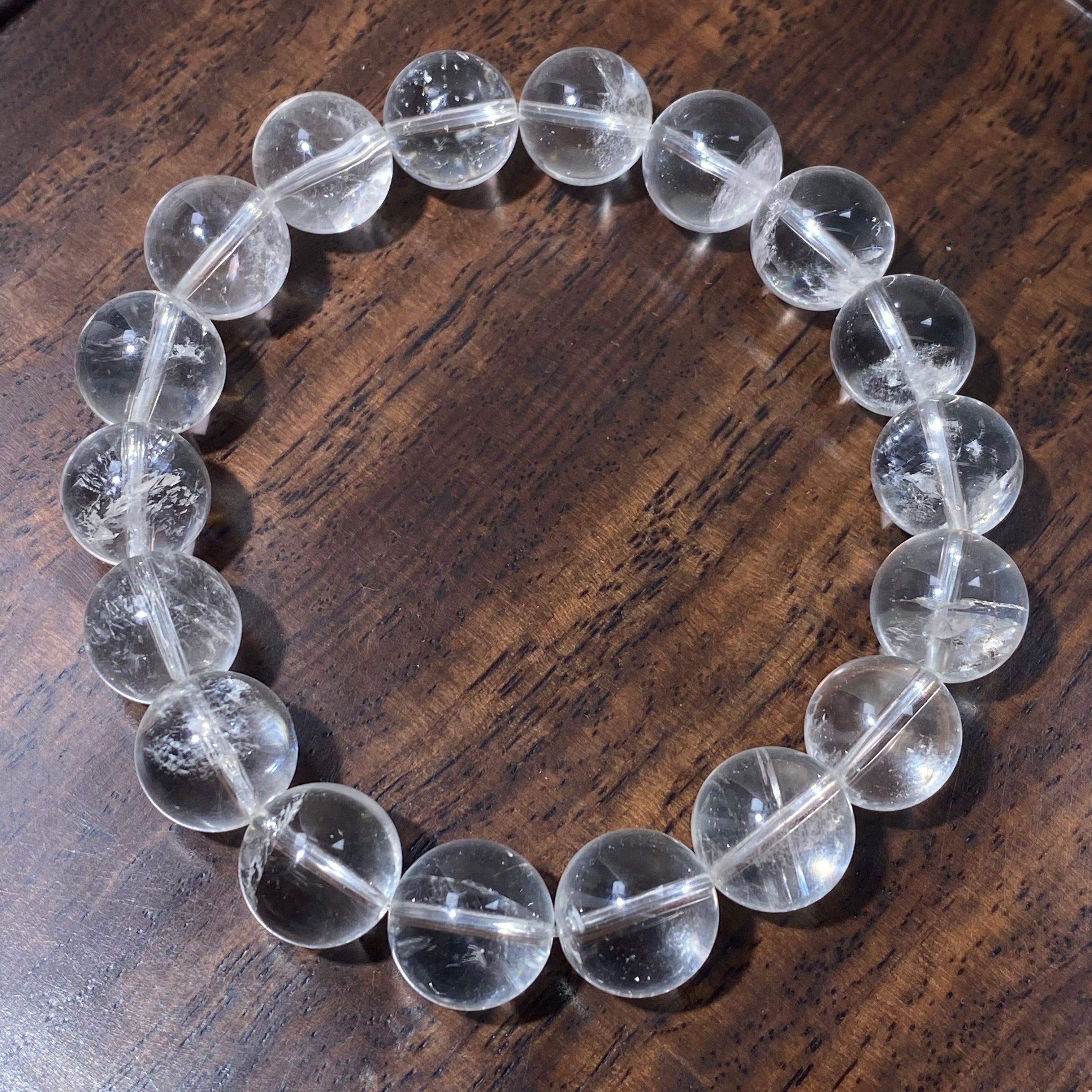 Clear Quartz Round Bead Bracelet 11.5mm
