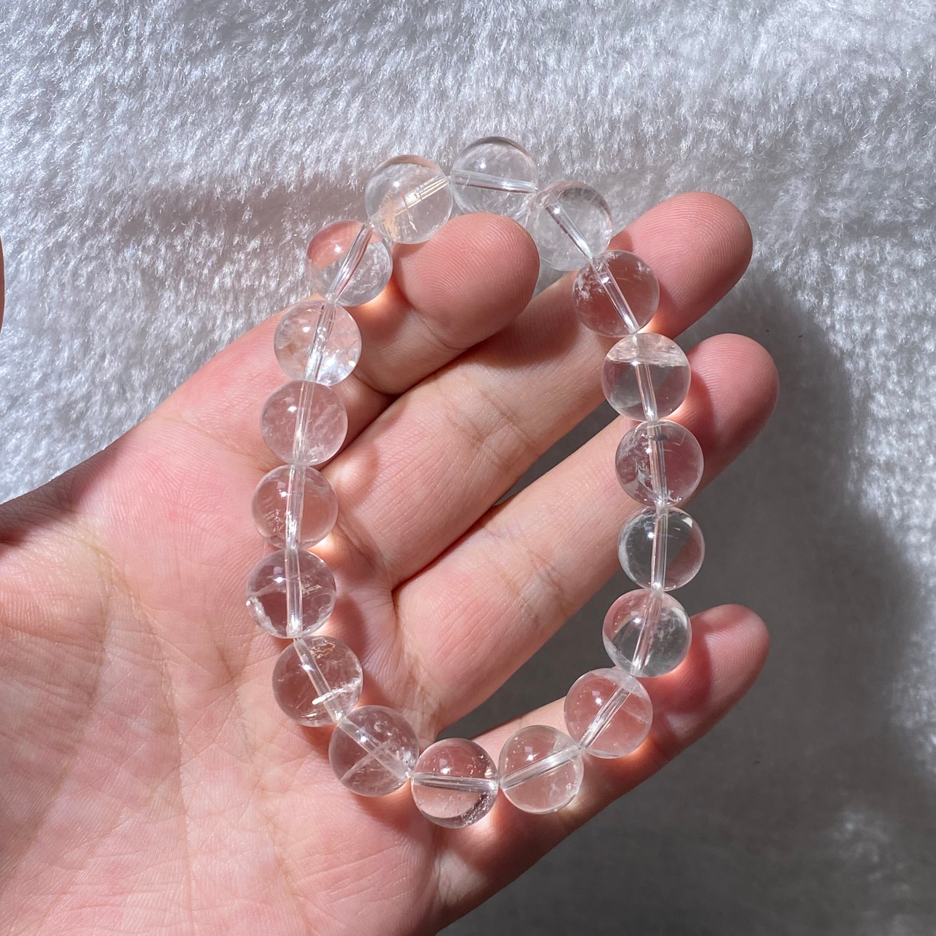 Clear Quartz Round Bead Bracelet 11.5mm