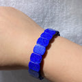 Lapis Lazuli Flat Rectangle Soft Bangle 14mm